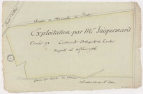Domaine et château de Mareuil.Exploitation par Monsier Jacquemerd année 1786.