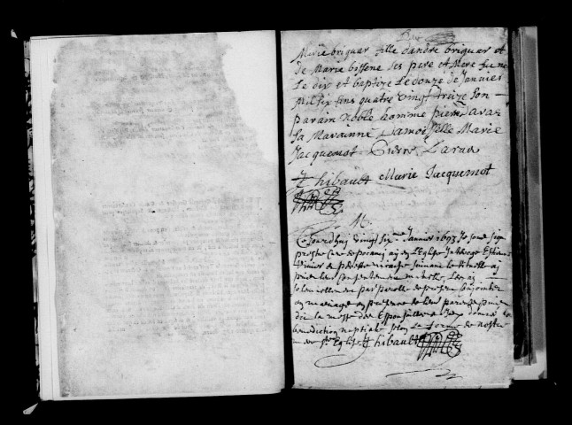 Pocancy. Baptêmes, mariages, sépultures 1693-1717