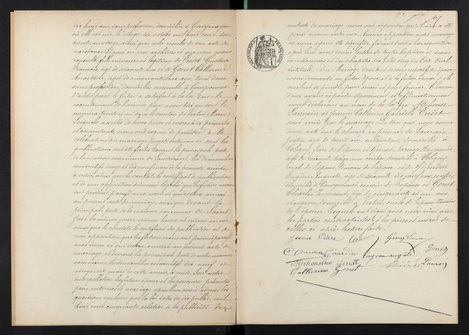 Courjeonnet. Mariages 1893-1929