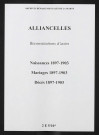 Alliancelles. Naissances, mariages, décès 1897-1903 (reconstitutions)