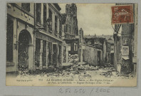 REIMS. 771. La Grande Guerre. Rue Eugène-Desteuque. Au fond, la Cathédrale. Eugene-Desteuque street / L.L.