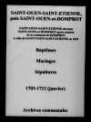 Saint-Ouen. Baptêmes, mariages, sépultures 1703-1712