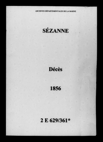 Sézanne. Décès 1856