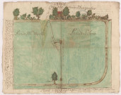 Plan topographique du pré de Voipreux, 1785.