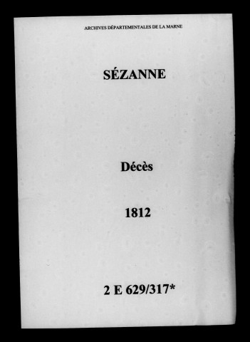 Sézanne. Décès 1812