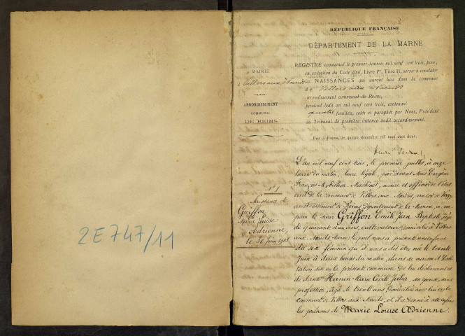 Villers-aux-Nœuds. Naissances, décès, mariages, publications de mariage 1903-1912