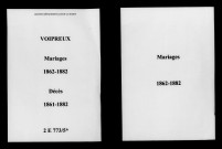 Voipreux. Mariages, décès 1861-1882