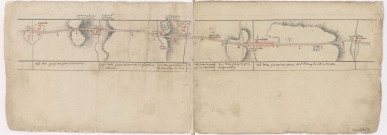 Cartes itineraires grandes routes, 1786 : Route de Paris à Mézières par Fismes Reims et Rethel, d'Ormont à Jonchery.