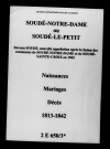 Soudé-Notre-Dame. Naissances, mariages, décès 1813-1842