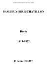 Baslieux-sous-Châtillon. Décès 1813-1822