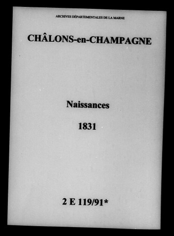 Châlons-sur-Marne. Naissances 1831