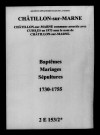 Châtillon-sur-Marne. Baptêmes, mariages, sépultures 1730-1755