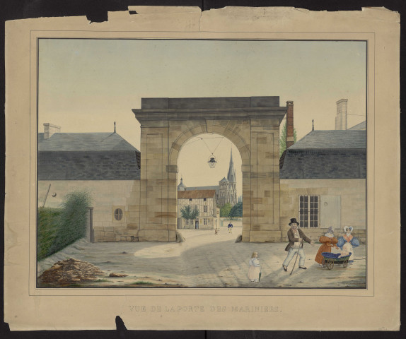 Vue de la porte des mariniers à Châlons-sur-Marne