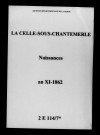 Celle-sous-Chantemerle (La). Naissances an XI-1862
