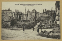 REIMS. 19. Reims dans les Ruines après la Retraite des Allemands - Place du Palais-de-Justice.
ÉpernayThuillier.1919