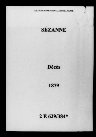 Sézanne. Décès 1879