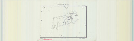 Loisy-sur-Marne (51328). Section AA échelle 1/1000, plan remanié pour 1995, plan régulier (calque)