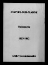 Cloyes-sur-Marne. Naissances 1853-1862