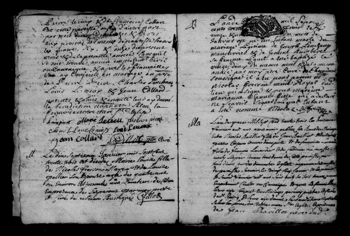 Cheminon. Baptêmes, mariages, sépultures 1733-1736