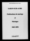 Saron-sur-Aube. Publications de mariage, mariages 1863-1892