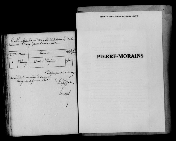 Pierre-Morains. Naissances 1861