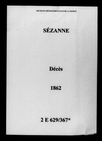Sézanne. Décès 1862