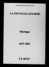 Neuville-aux-Bois (La). Mariages 1871-1891