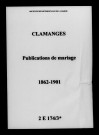 Clamanges. Publications de mariage 1862-1901