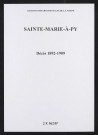 Sainte-Marie-à-Py. Décès 1892-1909