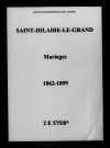 Saint-Hilaire-le-Grand. Mariages 1862-1899