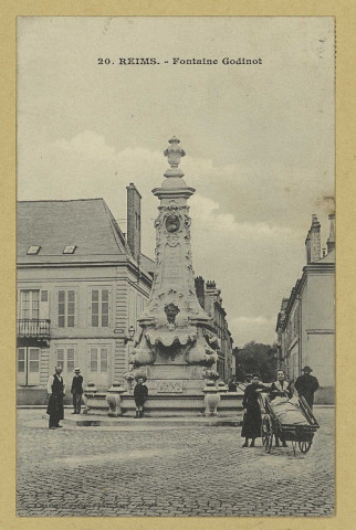 REIMS. 20. Reims . Fontaine Godinot / Barnaud, photog.
LaonF. Barnaud, photog., édit.1905