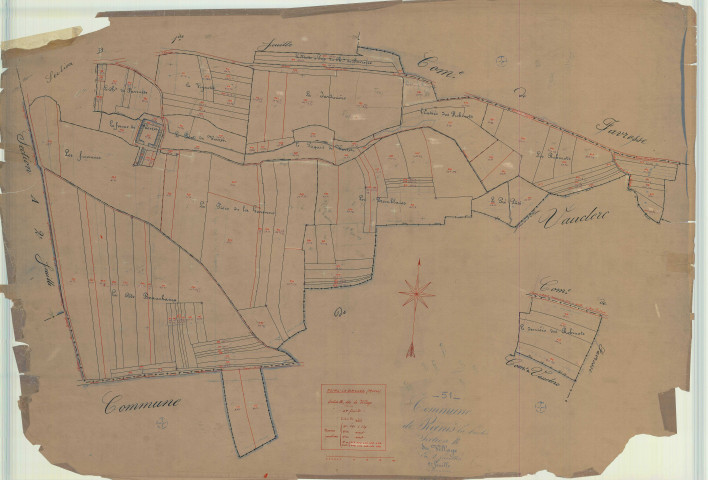 Reims-la-Brûlée (51455). Section B2 échelle 1/2500, plan mis à jour pour 1993, plan non régulier (calque)