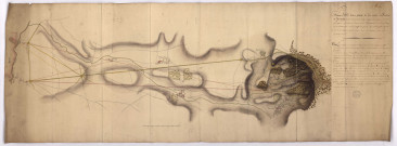 RN 51. Plan d'ensemble entre Reims et le Petit Fleury, 1796.