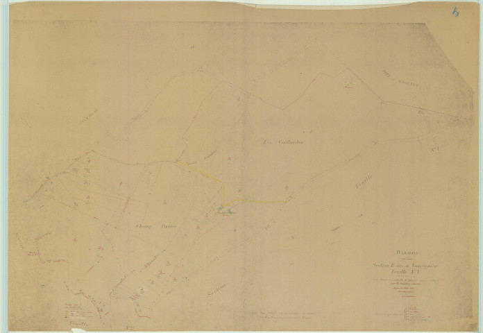 Ay (51030). Section B1 2 échelle 1/1000, plan refait pour 1948, plan régulier (papier).
