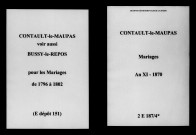 Contault. Mariages 1793-1870