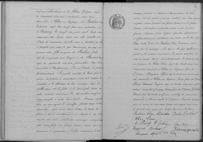 Vaudemanges. Mariages 1900