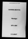 Somme-Bionne. Mariages 1871-1891