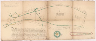 Plan des bois de Sermier dit Le Parts, 1764.