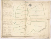 Plan des bois communaux des habitants de Vernancour, 1738.