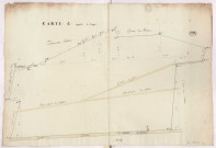 Arpentage et bornement des terres de la Grande Dixme et de la Dixme d'Ausson au terroir de Reims : carte C, appelé le Linget (1784), Crion