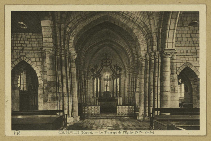 COUPÉVILLE. Le transept de l'Église(XIV e s.).
ReimsÉdition Artistiques OrCh. Brunel.[vers 1949]