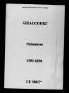 Gizaucourt. Naissances 1793-1870