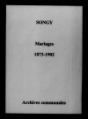 Songy. Mariages 1873-1902