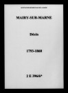 Mairy-sur-Marne. Décès 1793-1860