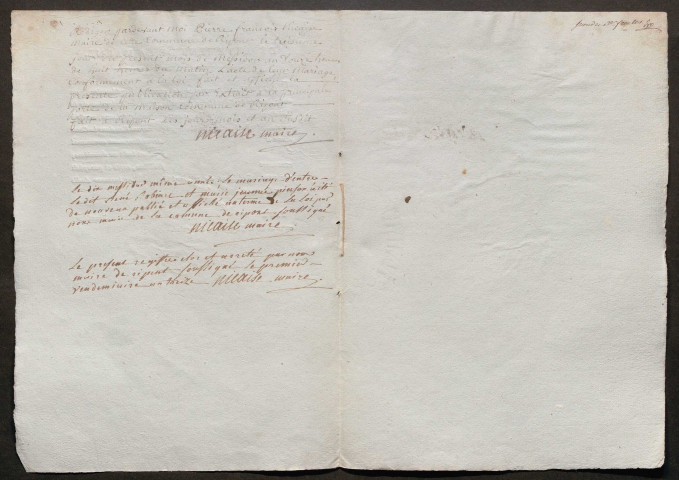 Ripont. Publications de mariage an XII-1927