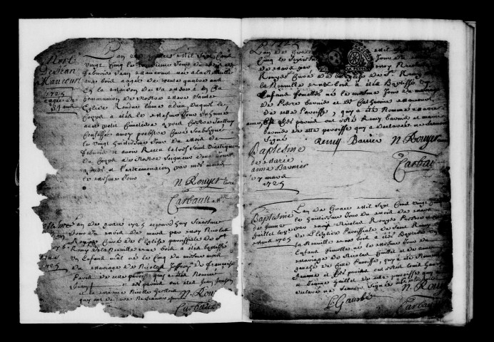 Neuville-aux-Bois (La). Baptêmes, mariages, sépultures 1725-1741