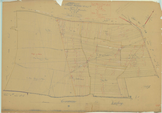 Saint-Hilaire-le-Grand (51486). Section G5 échelle 1/2000, plan mis à jour pour 1935, plan non régulier (papier)
