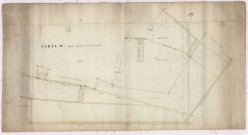 Carte D : plan des biens sis à la Grande et Petite Hammée (1785) - idem 2 G 1643/1* (D) -