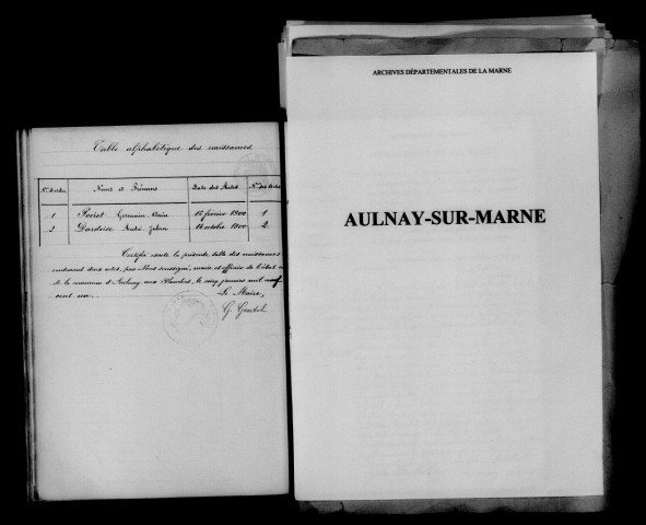 Aulnay-aux-Planches. Naissances 1900