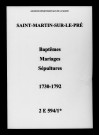 Saint-Martin-sur-le-Pré. Baptêmes, mariages, sépultures 1730-1792